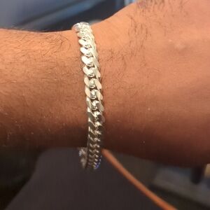 Sterling Silver Miami Cuban 220 7.6mm Bracelet 8"